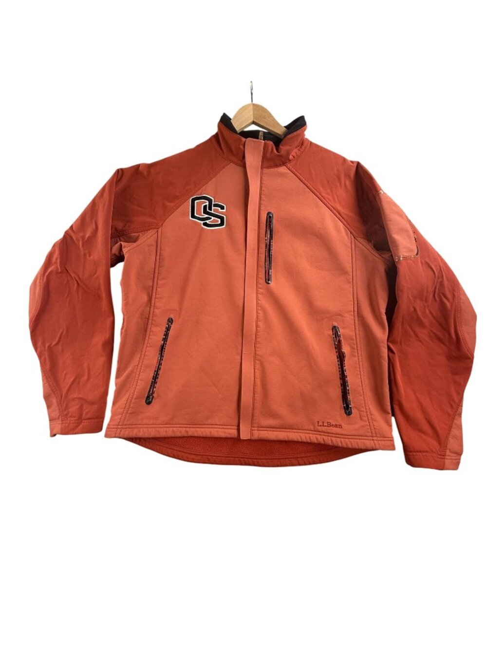 Oregon State Beavers Jacket Mens Large Orange NCAA College L.L.Bean Softshell